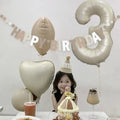 Vintage Wafer Alphabet Letter Kid's Birthday Party Decoration Caramel Cream 2 Color UV/Silk Screen Printed 17x15cm Paper Banner