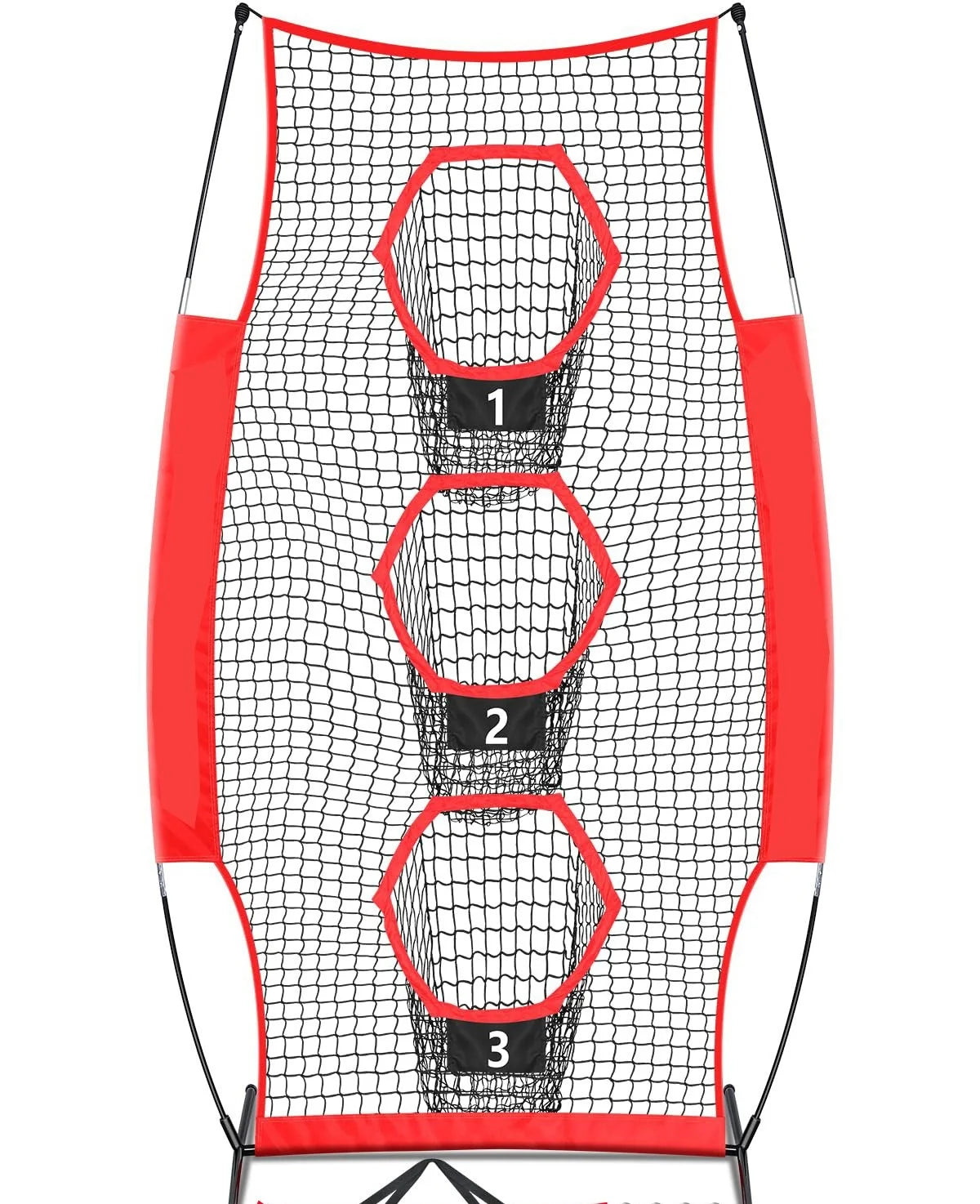 Portable Movable Easy Mount Rugby Throwing Net 8*4FT Three Hole for Cross Border Training Portable Training Equipment