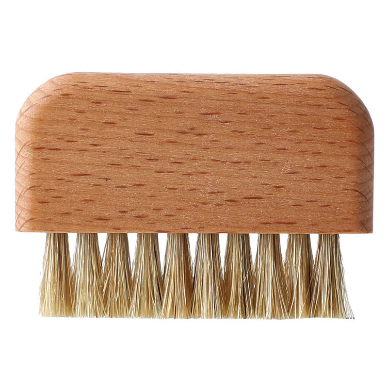 Eco-Friendly Manicure Pedicure Scrubber Tool Natural Beech Wood Boar Bristle Mini Toe & Finger Nail Brush