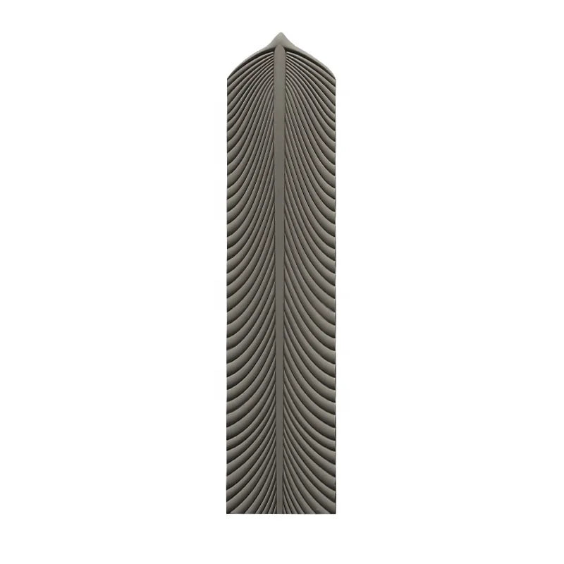 Feather Stone Lightweight Decoration Polyurethane 3D PU Artificial Stone Cultural Wall Panel Slab Wall Tiles