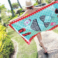 New Brand Fashion Print Double Side Thin Microfibre Beach Towel