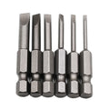 1/4 Inch Hex Handle S2 Hardened Slotted Head Steel Plain Finish OEM Magnetic Pneumatic Screwdriver Bit