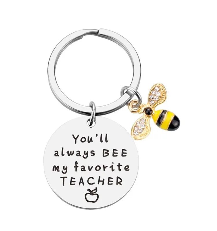 You Will always Be My Favourite Teacher Keychain Teacher Appreciation Gift Keychain Stainless Steel Keyring