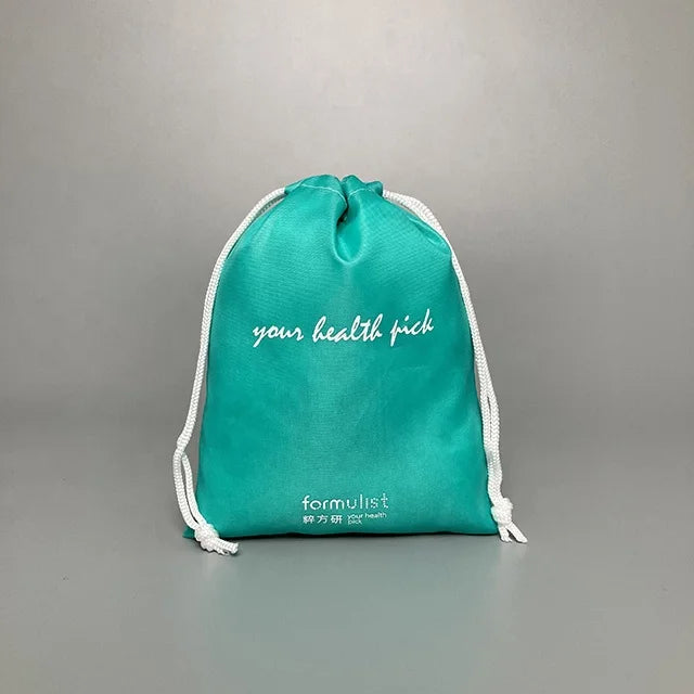 Jewelry Drawstring Pouch Bag Nylon Logo Printed Nylon Jewelry Gift Bag Small Custom Print Nylon Bag Luxury