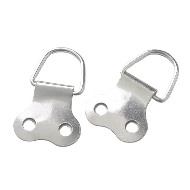 TS-K016 D-Ring Picture Hanger with Screws -Two Hole Narrow Strap Hangers for Picture Frames/Photos