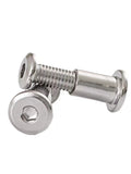 Stainless Steel Chicago Screws Stainless Steel 304 316 Large Flat Head Hexagon Socket Connect the Locking for Furniture Screws