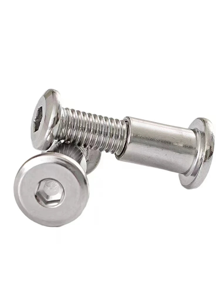 Stainless Steel Chicago Screws Stainless Steel 304 316 Large Flat Head Hexagon Socket Connect the Locking for Furniture Screws