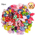 Dog Hair Bows Rhinestone Pearls Flowers Topknot Mix Styles European-American Style Polyester Dog Bows Pet Hair Accessories