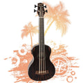 Large Stock Aiersi Brand Java Ebony Electric Hawaiian 30 Inch U Bass Ukulele Acoustic Guitar with Bag Good Quality Best Price