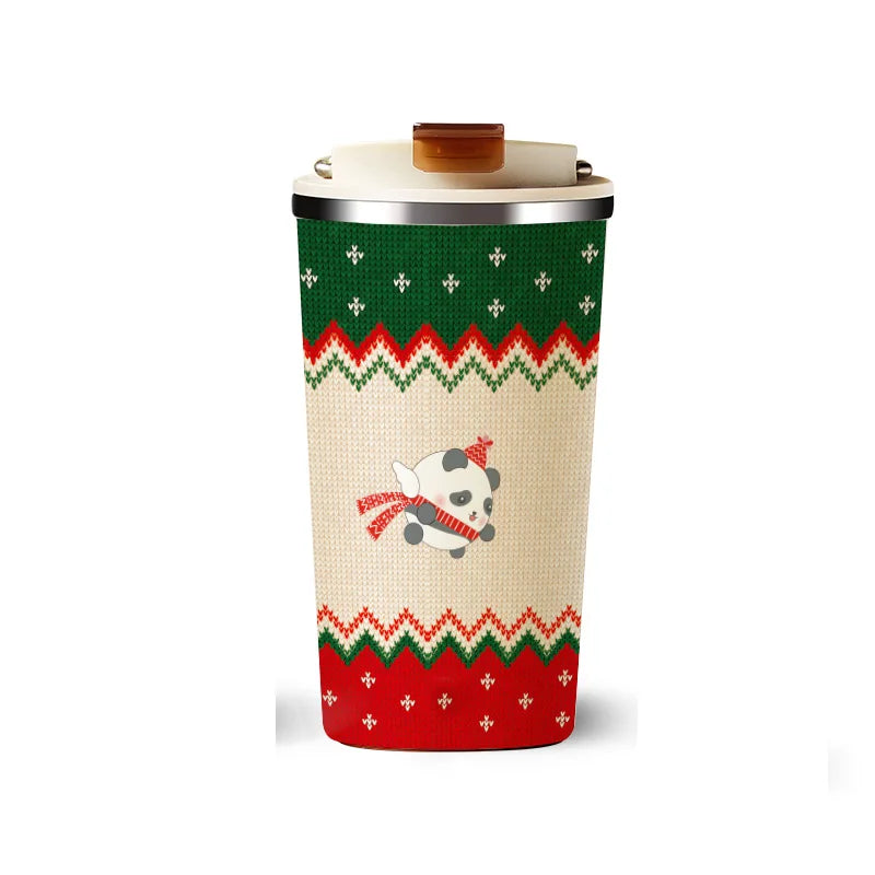 Customized 400ml Stainless Steel Tumbler Wide Mouth Vacuum Insulated Coffee Mug with Push Button Lid Reusable Cups