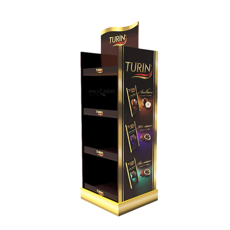 Customized New Arrival Display Rack Corrugated Paper Cardboard Floor Display for Underwear Teapot Advertised Unique Design