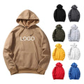 Custom Logo Blank Pullover Mens Hoodies Sweatshirts Unisex Oversized White Fleece Women Men Gym Hoodies Solid Sudadera Hombre