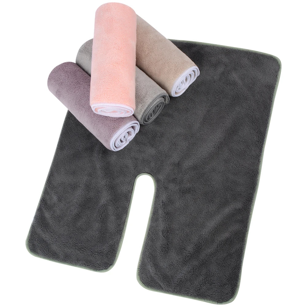 Custom Breathable Microfiber Esthetician Face Towel Beauty Salon Face Forked Skin Care Towels With Split
