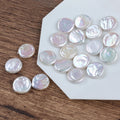 15-16mm AAA High Quality White Loose Freshwater Pearls Beads Coin