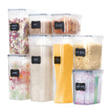 Haogle Wholesale 8pcs Plastic Airtight Fridge Organizer Stackable Food Containers Plastic Airtight Dry Food clear Container