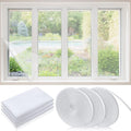 Black Window Screen Mesh Kits for House Windows Insect Net With Upgraded Hook Self-Adhesive DIY Replacement Screens for Windows