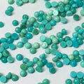 Hot Sale Fashionable 1MM-3MM Half round Ball Natural Turquoise Loose Gemstone Beads Jewelry Accessories