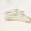 MIO Pearl Hair Clutch Claw Clips Big Size Women Fashion 5 Kinds Size Hair Clips Acrylic Pearl Beads Hair Claw Clips