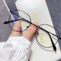 Retro Irregular Anti Blue Light Glasses Korean Metal Trend Glasses for Men and Women