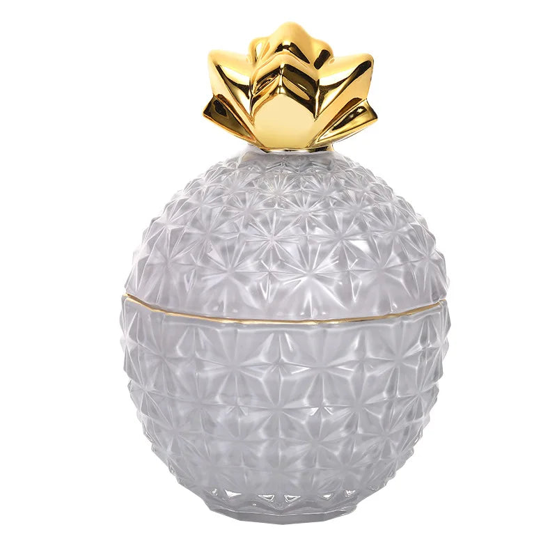 Exquisite Europe Style Transparent Luxury Home Decoration Phnom Penh Textured Crystal Glass Storage Jar Candle Making DIY ZHUODI