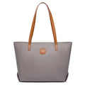 Korean Style New Trendy Women's Large Capacity Soft Tote Bag Waterproof Nylon with Two Handles Zipper Closure Lady Handbags