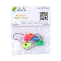 5pcs/bag Mini Painting Lead Head Hooks 7G Fishing Lead Head Hook Jigging Hooks