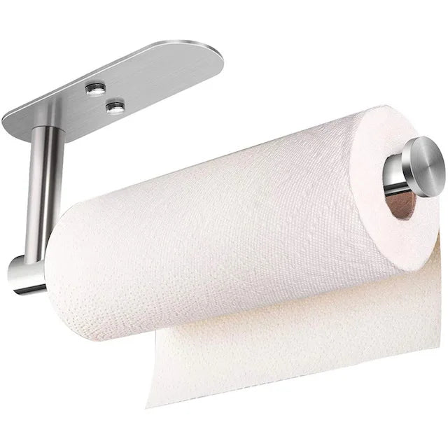Self Adhesive Towel Hanger Wall Mount Under Cabinet Rack Kitchen Paper Towel Holder