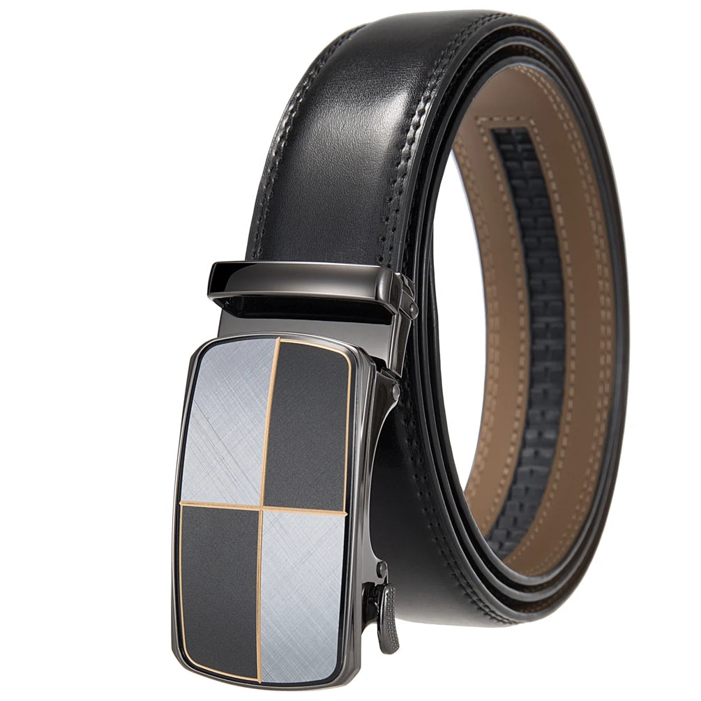 Manufacturer Custom Print Logo Business 3.5cm Full Grain Leather Belt for Jeans Genuine Cowhide Leather Waist Belt for Man Gift