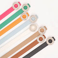 JULUN Rhinestone Buckle Women's Belt Simple Light Luxury Women's Belt High-grade Decorative Belts for Ladies