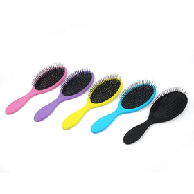 Low MOQ Plastic Curling Styler Barber Massage Detengle Anti-Static Nylon Paddel Custom Around Anti Frizz Hair Brush