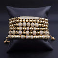 New Design Luxury Micro CZ Pave Charm 18K Gold PVD Plating Stainless Steel Custom Logo Macrame Bracelet JBS11651