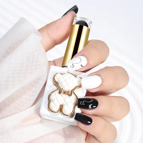 ZRKGEL 15ml White and Black Nails Factory Custom logo Colors Gel Soak Off Long Lasting High Pigment Newest Black UV Gel Polish