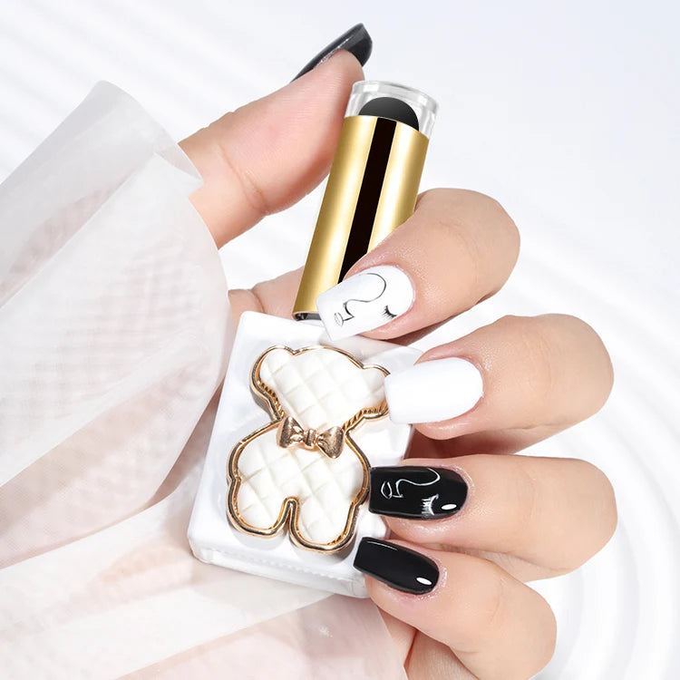 ZRKGEL 15ml White and Black Nails Factory Custom logo Colors Gel Soak Off Long Lasting High Pigment Newest Black UV Gel Polish