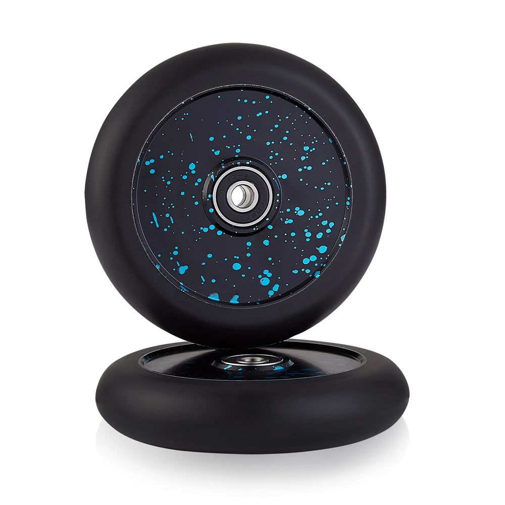 Black Scooter Wheels for Pro Stunt Scooters Made of Metal PU Aluminium 36V Voltage 100mm 110mm 120mm Wide Scooter Wheels