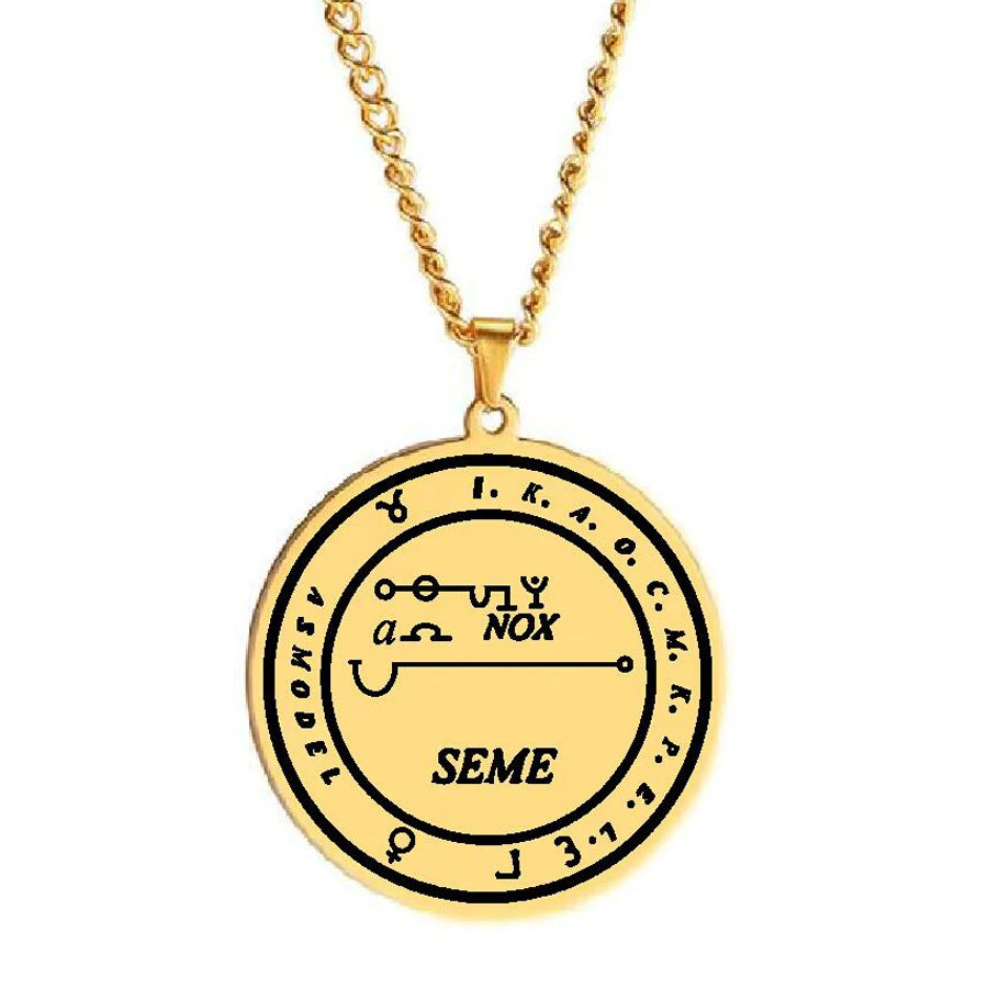 The Clavicle of Solomon Translated From Hebrew Into the Latin Language by Rabbi Abognazar Stainless Steel Charm Pendant Necklace