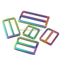 Stock Supply 32mm 1.25inch rainbow Colored Metal Belt Buckle for Handbags