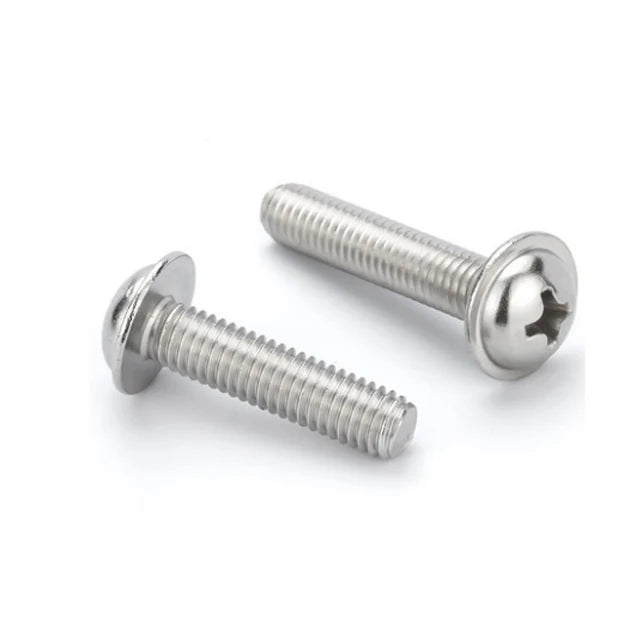 Stainless Steel 304 316 Cross Recessed Pan Head Screws With Collar DIN967