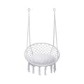 Woqi Hanging Rope Swing Max Included Large Macrame Hanging Chair with Pocket for Superior Comfort