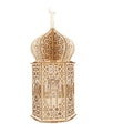35*15*15cm Ramadan Decoration Wooden Handicraft Ornaments Muslim Eid Mubarak Wooden Lanterns