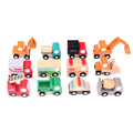 12 Pcs Wooden Car Truck Models Kids Educational Toy Hot Sale Children Kids Vehicle Toys Birthday Christmas New Year Gift