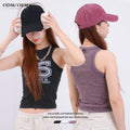 Wholesale Women Summer Crop Top Tshirt Women Sleeveless Crop Top Cotton Blend T Shirt Lady Cotton Crew Neck Printing T Shirt
