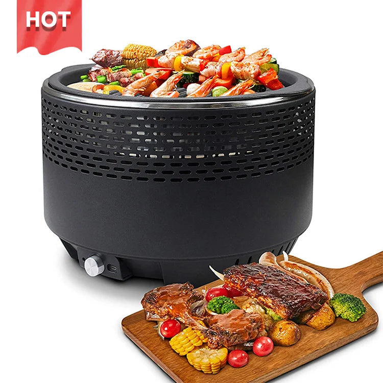 Professional Easy to Assemble Easy to Clean Durable Mini Metalline Smokeless Barbecue Griller