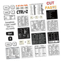 30PCS Creative Keyboard Shortcuts Custom Laptop Stickers Waterproof Notebook Graffitic Vinyl Sticker