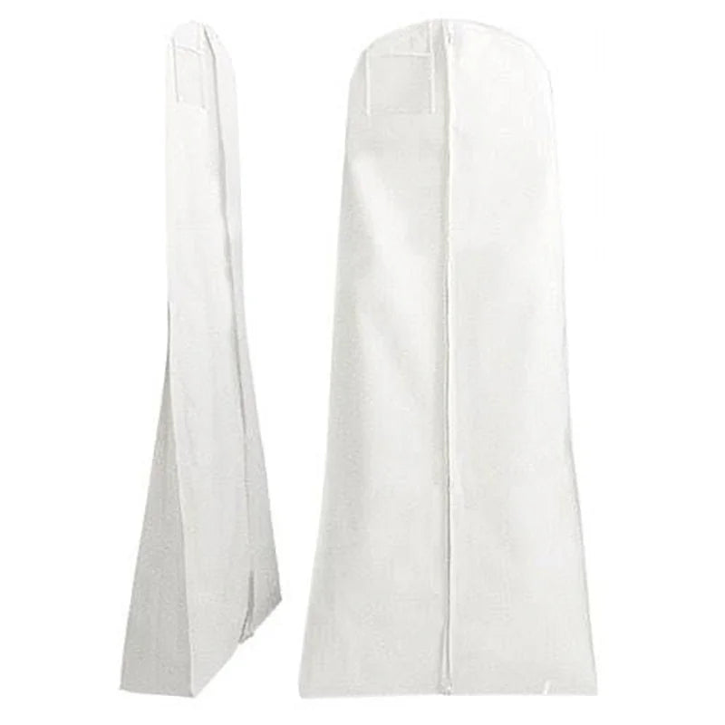 Wedding Dress Dust Cover Double-Sided White Non-Woven Fabric Thickened Long Train Dress Garment Bag Leather PE Suits Dresses