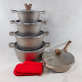 New Arrival 12PCS Aluminum Pots and Pans Set Granite Coated Cookware Sets Dessini Cooking Pots Nonstick Cookware Set