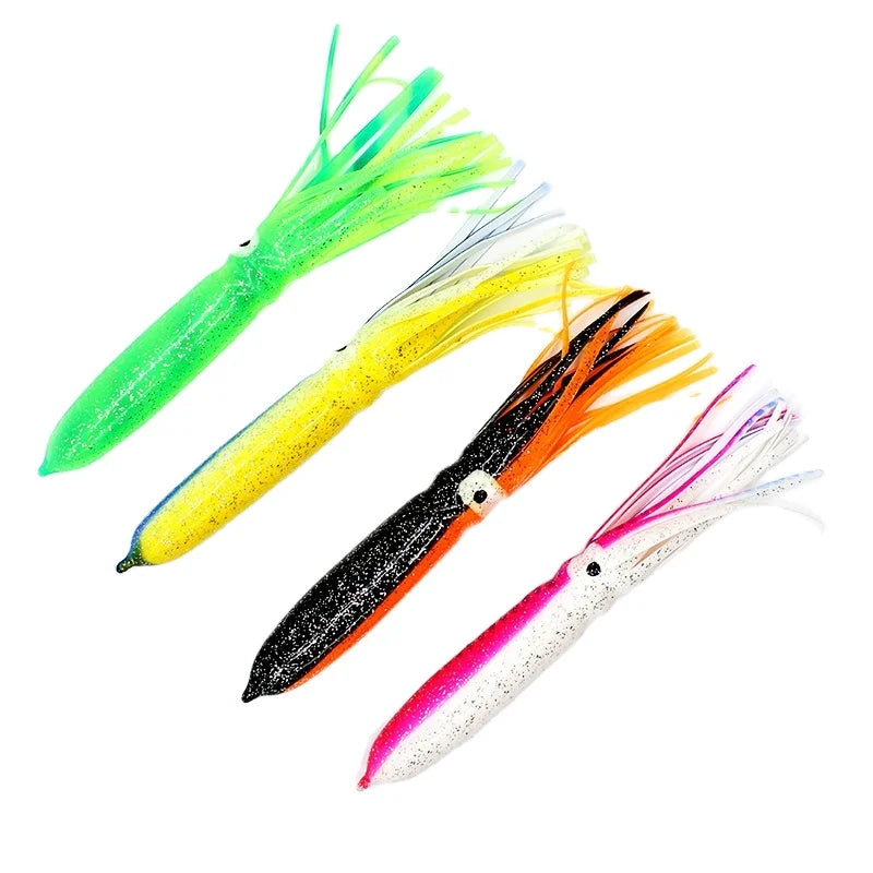 New Style Octopus Squid Skirt Soft Bait Sea Fishing Big Octopus Fish Simulation Artificial Lure 18cm 15g