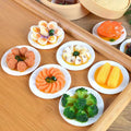 Simulation Disc PVC Mini Key Chain Simulation Dish Model Food Game Key Chain Pendant Wholesale