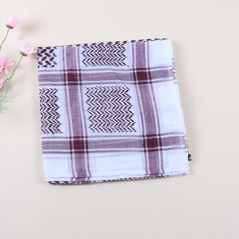 Children Hijab Caps Printed Square Scarf Islamic Arab Dubai Saudi Arabian Men's Headscarf Turban