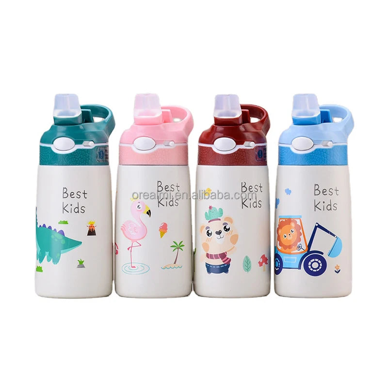 Cute School Supplies Stainless Steel Bpa-free Leak-proof Insulated Water Bottle With Lid Double Wall Vacuum Kids Water Bottles