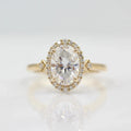 Solid Gold Rings for Women Wholesale 10K 14K 18K with VVS Moissanite and Radiant Cut